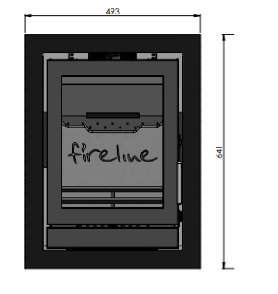 4 sided Standard Trim to fit Fireline FPi5W and Ecostar 5 Wide Inset Stove