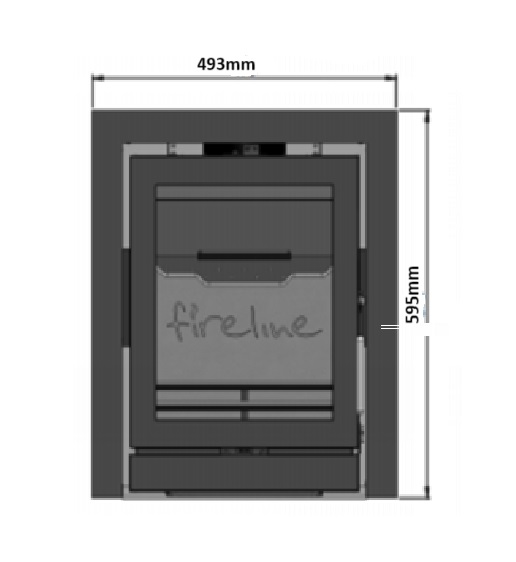 4 sided Standard Trim to fit Fireline FPi5W and Ecostar 5 Wide Inset Stove