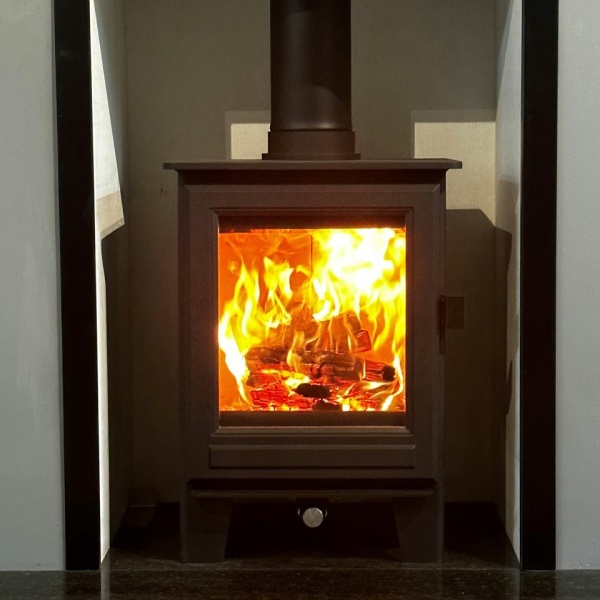 Clock Sudbury COMPACT Wood Burning Stove - 5kw