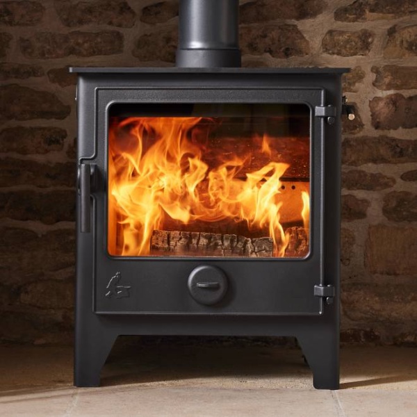 Dean Forge Dartmoor W5 WIDE Multi Fuel Stove, 5kw - Eco 2022 BLACK HANDLE