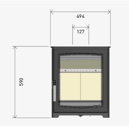 Parkray Aspect 5 COMPACT Eco - 5kw nom Wood Burning Stove