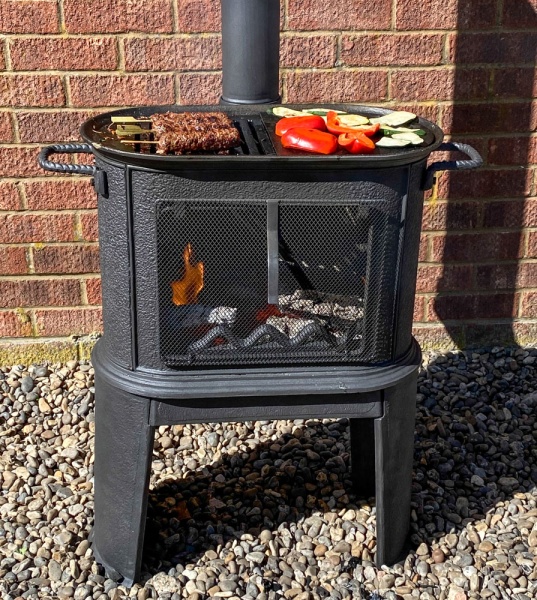 Hellfire Brimstone Cast Iron Outdoor Concept Bbq Cooking / Heating Stove