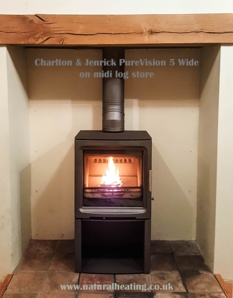 Charlton & Jenrick PureVision PV5W GREY Multi fuel Stove - SALE - BRAND NEW / BOXED / FULL WARRANTY