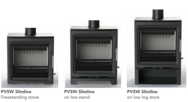 Charlton & Jenrick PureVision PV5W GREY Multi fuel Stove - SALE - BRAND NEW / BOXED / FULL WARRANTY