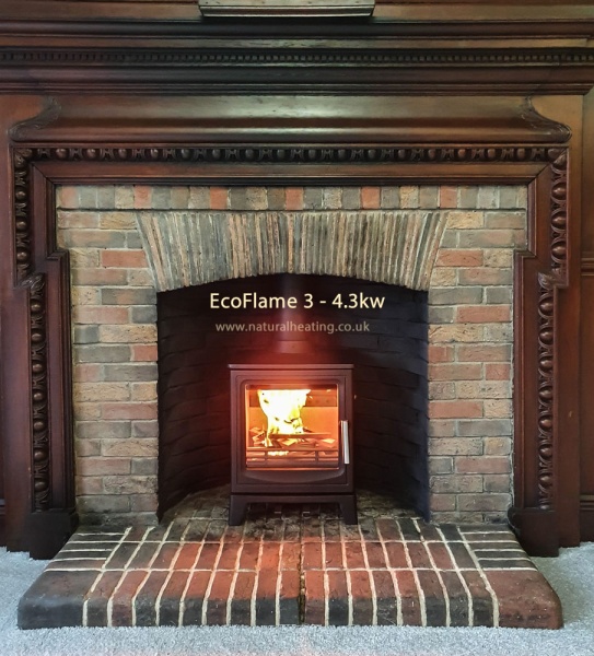 EcoFlame 3 Multi Fuel Stove - 4.3kw - EcoDesign 2022 / DEFRA Approved