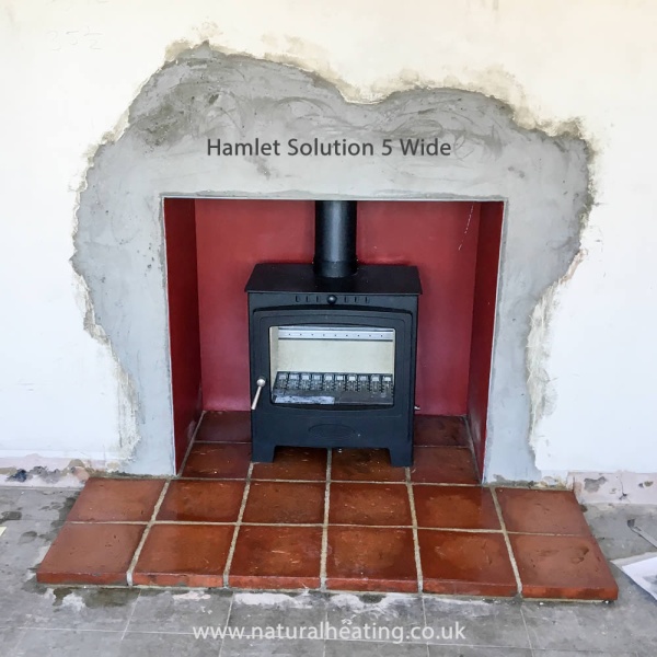 Hamlet Solution 5 Widescreen Eco 2022 Wood Burning and Multi Fuel Stove - 5kw