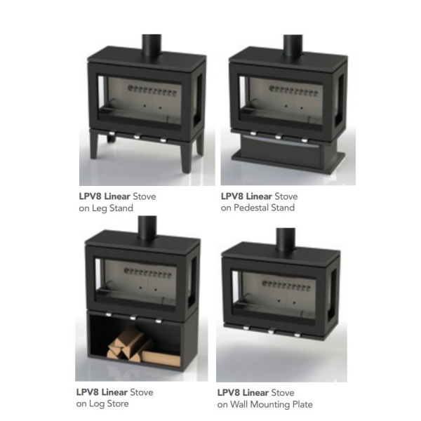 Leg Stand for Linear LPV8 3 Sided Wood Burning Stove