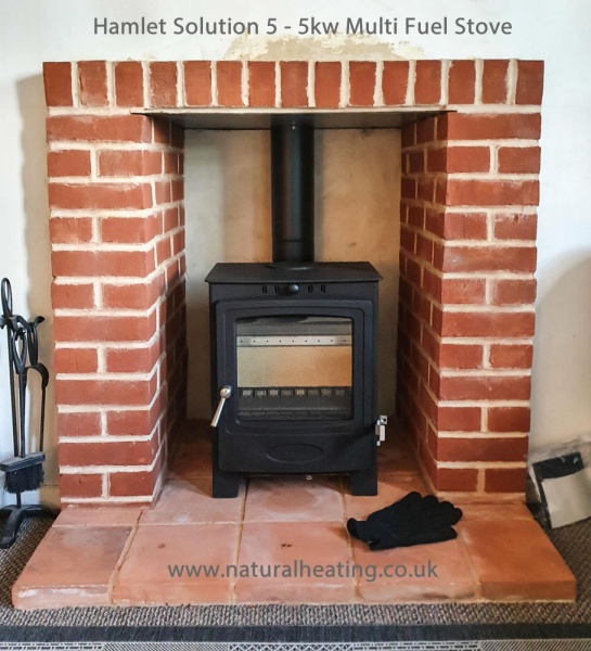 Hamlet Solution 5 Eco 2022 Wood Burning and Multi Fuel Stove - 5kw