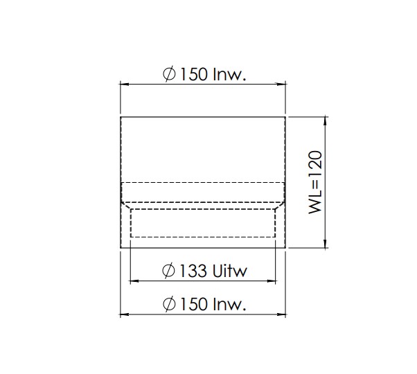 Adapter to Flue for Odin Front / Tunnel Stove (required)