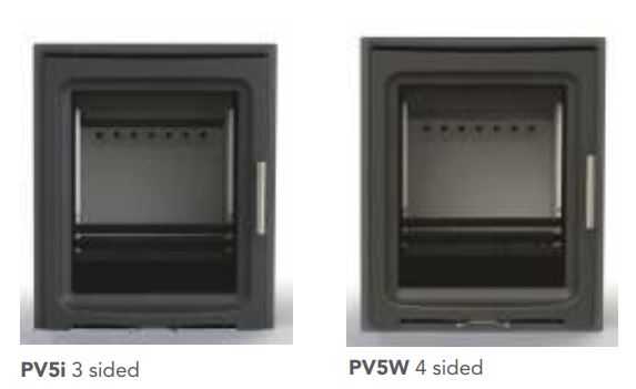 4 Sided GREY Trim to Fit : Pure Vision Metallic PV5i Inset Stove