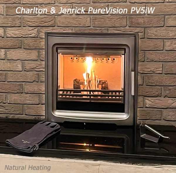 Purevision Metallic Grey 5kw Wide Inset Stove PV5iW-2 - BRAND NEW / BOXED - SALE