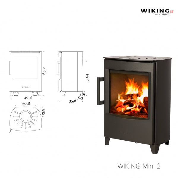 Wiking Mini 2 - 4.5kw Wood Burning Stove (LOW LEGS)